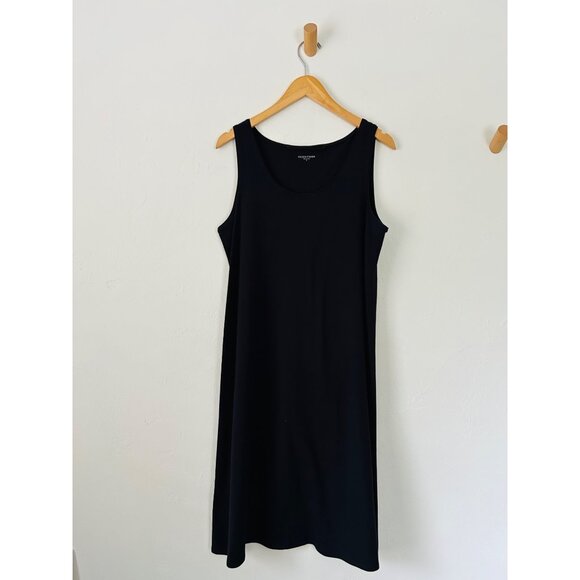 Eileen Fisher Medium Sleeveless Long Dress- Black- - Picture 2 of 7